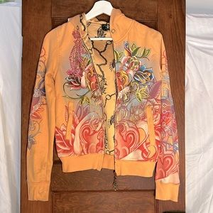 Christian Audigier Zip-up Hoodie - SZ XS